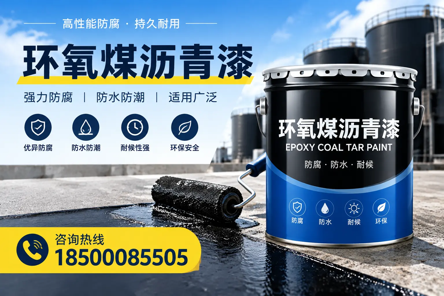 选择环氧煤沥青漆的五大理由，葫芦岛客户必知